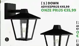 Zelfbouwmarkt WANDLAMP ZWART [ 1 ] DOWN aanbieding