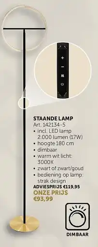 Zelfbouwmarkt STAANDE LAMP aanbieding