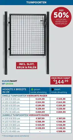 Zelfbouwmarkt TUINPOORTEN aanbieding