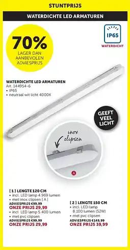 Zelfbouwmarkt WATERDICHTE LED ARMATUREN aanbieding