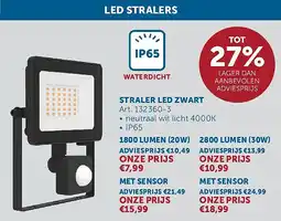 Zelfbouwmarkt STRALER LED ZWART aanbieding