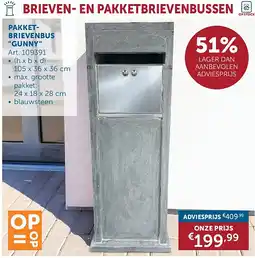 Zelfbouwmarkt PAKKETBRIEVENBUS GUNNY aanbieding