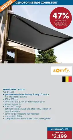 Zelfbouwmarkt ZONNETENT MILOS aanbieding