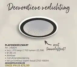 Zelfbouwmarkt PLAFONNIER ZWART aanbieding