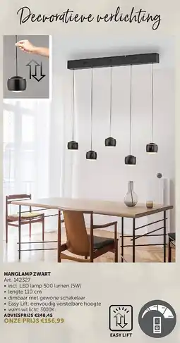 Zelfbouwmarkt HANGLAMP ZWART aanbieding