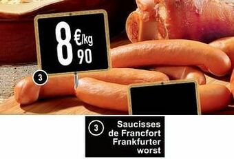 Saucisses de francfort frankfurter worst