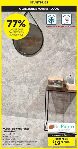 Zelfbouwmarkt VLOER- EN WANDTEGEL HAMPTON aanbieding