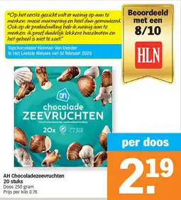 Albert Heijn AH Chocoladezeevruchten 20 stuks aanbieding
