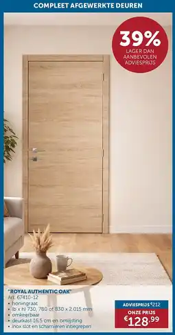 Zelfbouwmarkt ROYAL AUTHENTIC OAK aanbieding
