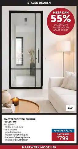 Zelfbouwmarkt PIVOTERENDE STALEN DEUR TIRZA 4W aanbieding