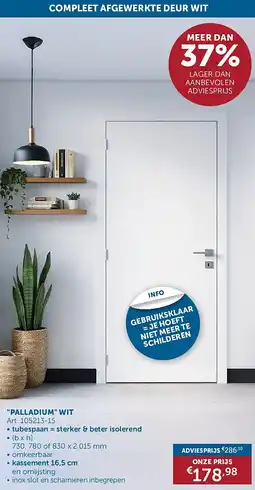 Zelfbouwmarkt PALLADIUM WIT aanbieding