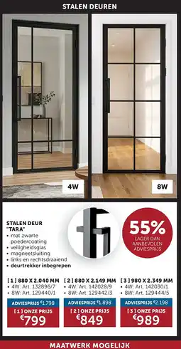 Zelfbouwmarkt STALEN DEUR TARA aanbieding