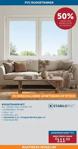 Zelfbouwmarkt BUDGETRAMEN WIT aanbieding