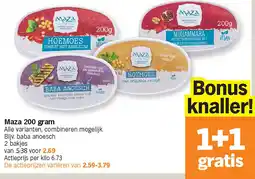Albert Heijn Maza 200 gram aanbieding