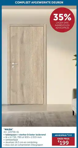 Zelfbouwmarkt NALBA aanbieding