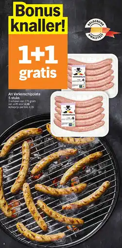 Albert Heijn AH Varkenschipolata 5 stuks aanbieding