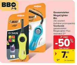 Carrefour Gasaansteker MegaLighter Bic aanbieding