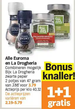 Albert Heijn Alle Euroma en La Drogheria aanbieding