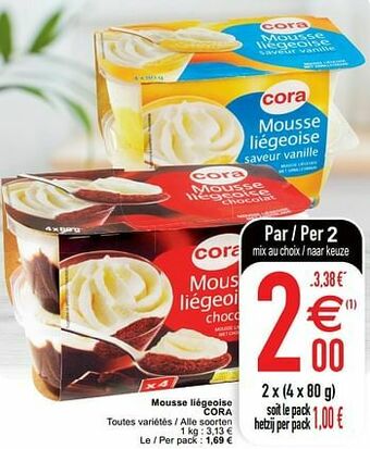 Cora Mousse liégeoise cora aanbieding
