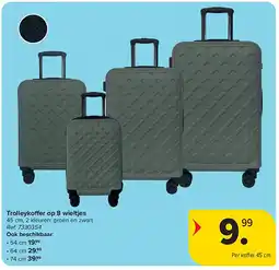 Carrefour Trolleykoffer op 8 wieltjes aanbieding