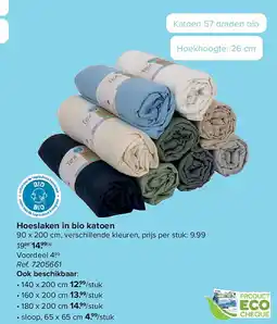 Carrefour Hoeslaken in bio katoen aanbieding