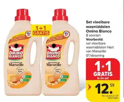 Carrefour Set vloeibare wasmiddelen Omino Bianco aanbieding