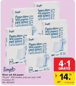 Carrefour Riem wit A4-papier aanbieding