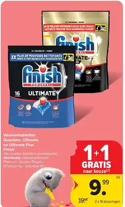 Carrefour Vaatwastabletten Quantum, Ultimate en Ultimate Plus Finish aanbieding