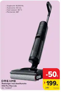 Carrefour Stofzuiger met dweilfunctie H12 Pro Flex Lite aanbieding