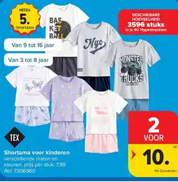 Carrefour Shortama voor kinderen aanbieding
