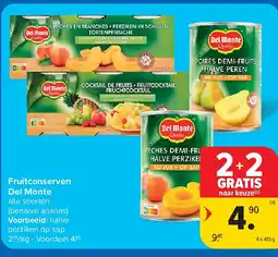 Carrefour Fruitconserven Del Monte aanbieding