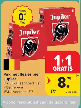 Pak met fl esjes bier Jupiler