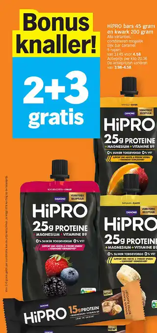 HiPRO bars 45 gram en kwark 200 gram