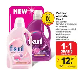 Carrefour Vloeibaar wasmiddel Fleuril aanbieding