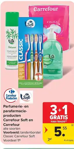 Carrefour Parfumerie- en parafarmacieproducten Carrefour Soft en Carrefour aanbieding