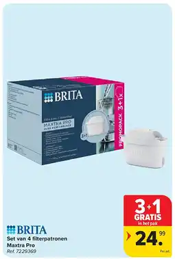 Carrefour Set van 4 fi lterpatronen Maxtra Pro aanbieding