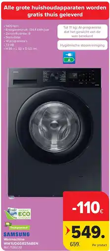 Carrefour Wasmachine WW1UDG5B25ABEN aanbieding