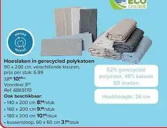 Carrefour Hoeslaken in gerecycled polykatoen aanbieding