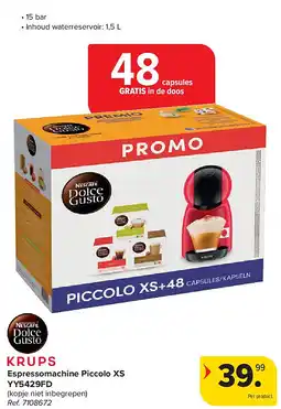 Carrefour Espressomachine Piccolo XS YY5429FD aanbieding