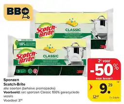 Carrefour Sponzen Scotch-Brite aanbieding