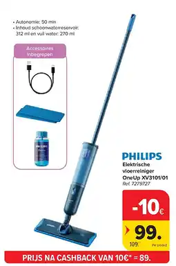 Carrefour Elektrische vloerreiniger OneUp XV3101/01 aanbieding