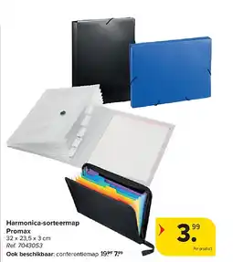 Carrefour Harmonica-sorteermap Promax aanbieding
