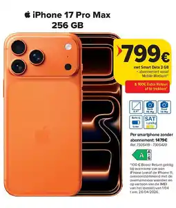 Carrefour iPhone 17 Pro Max 256 GB aanbieding