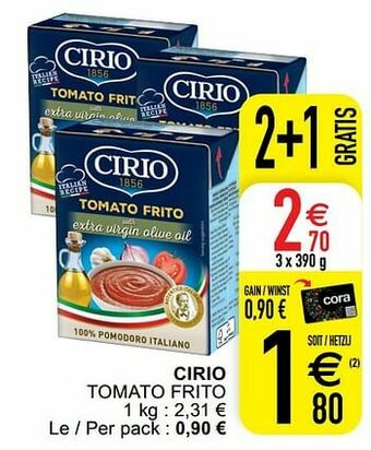 Cora Cirio tomato frito aanbieding