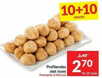 Intermarché Profiteroles met room aanbieding