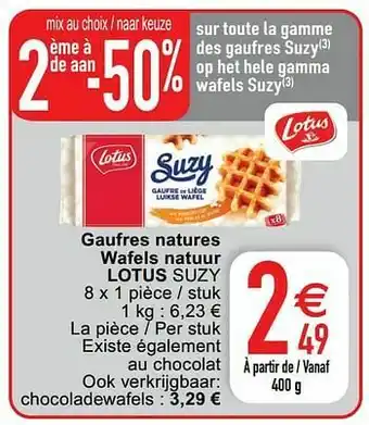 Cora Gaufres natures wafels natuur lotus suzy aanbieding