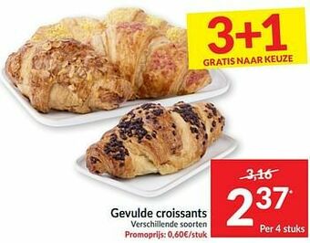 Intermarché Gevulde croissants aanbieding
