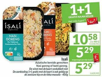 Intermarché Isali aziatische bereide gerechten nasi goreng of bami goreng aanbieding
