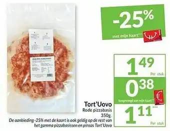 Intermarché Tort’uovo rode pizzabasis aanbieding
