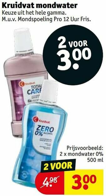 Kruidvat Mondwater 0% aanbieding